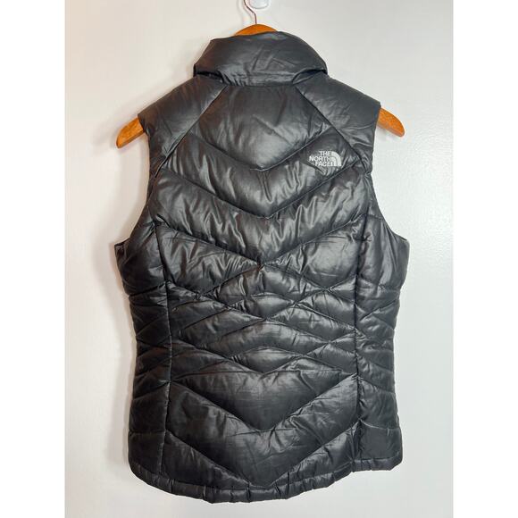The North Face Puffer Vest Women's Medium 550 Goose Down Black Quilted - Picture 3 of 11